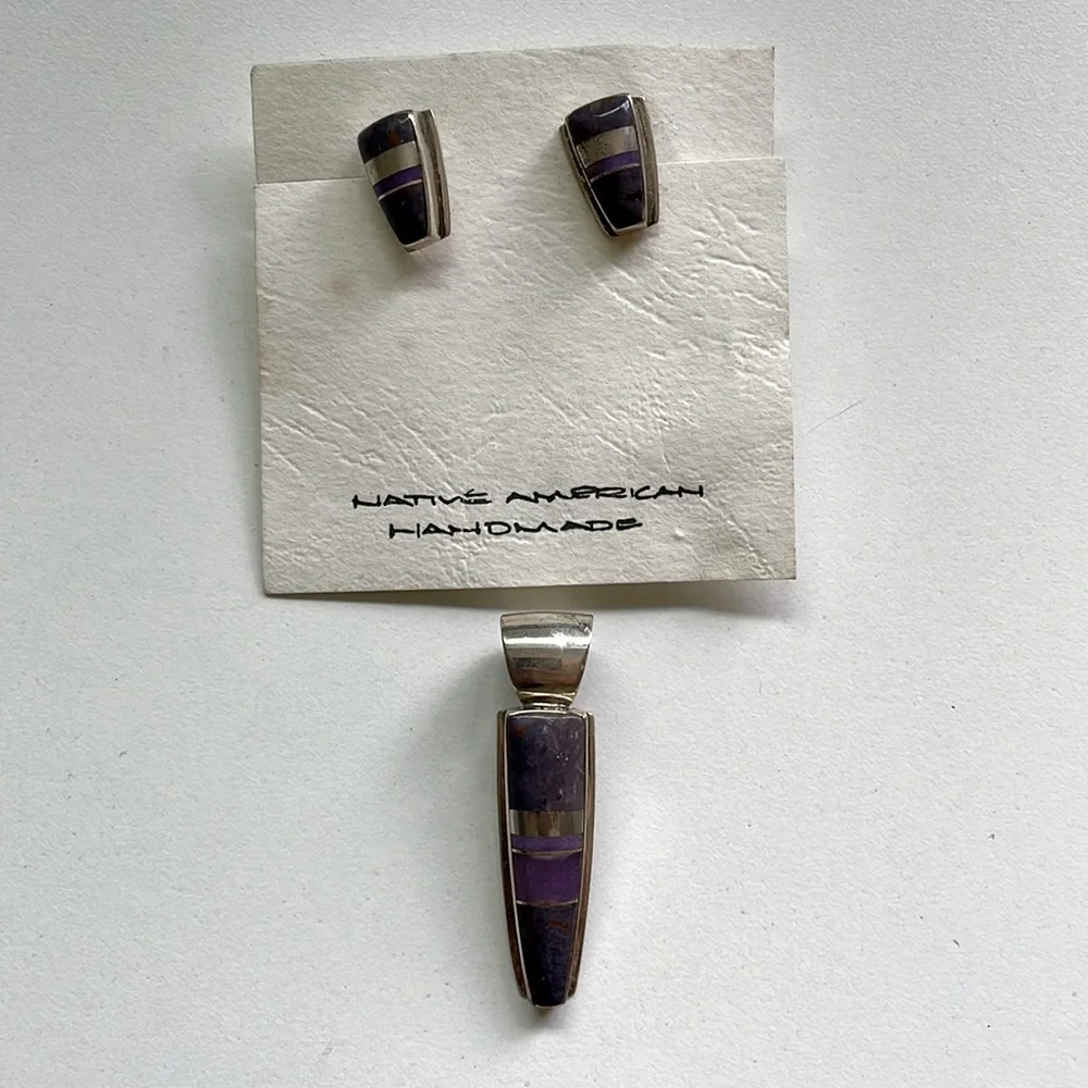 Brand new handmade earrings and necklace pendant - Picture 1 of 2